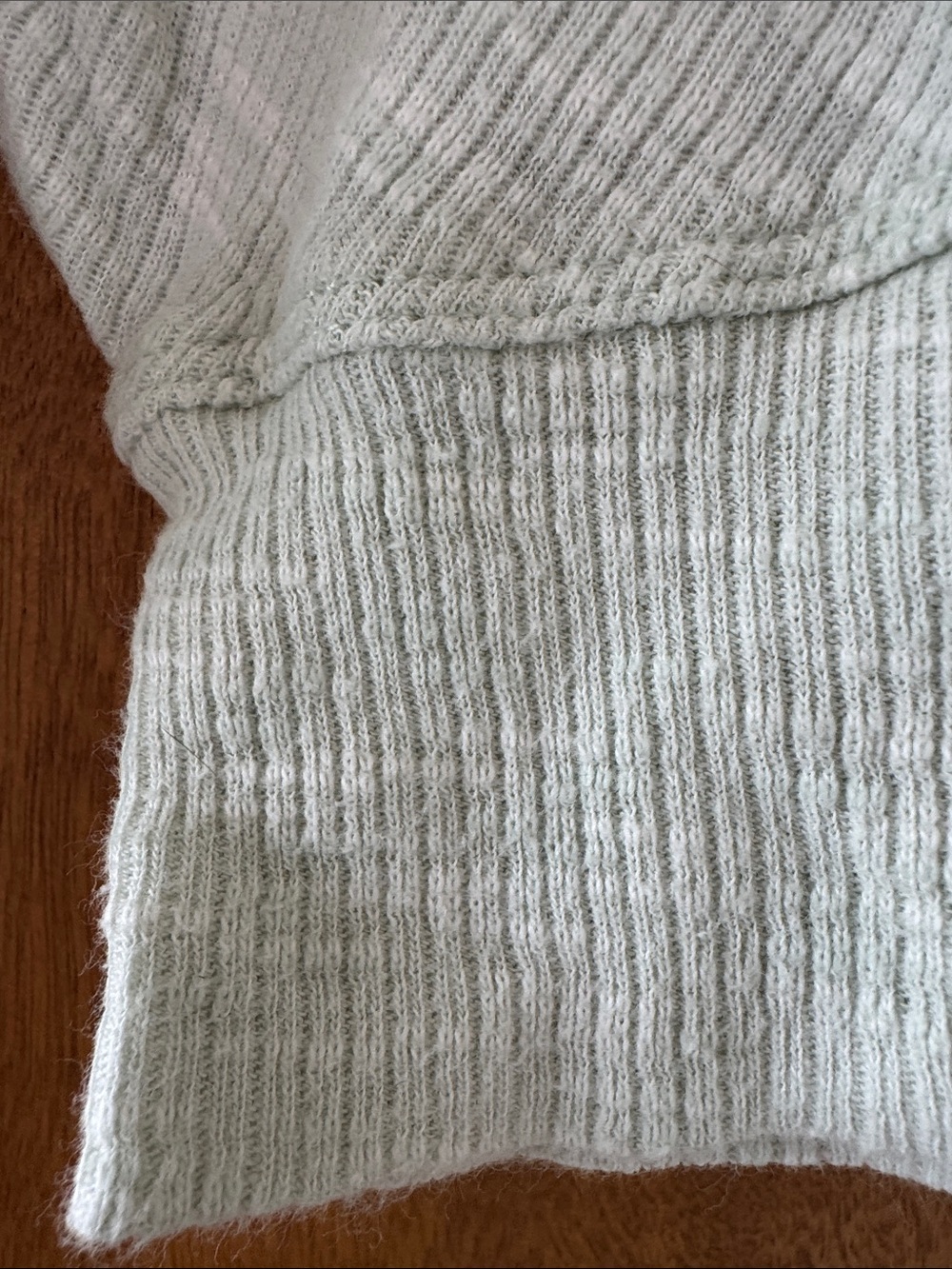 Anthropologie - M - Pale Mint Green Ribbed Knit Top - Picture 5 of 6